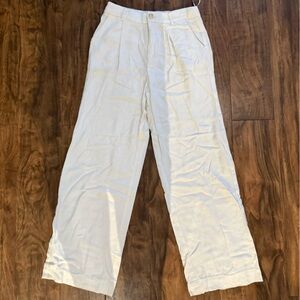 White Wide-Leg Pants